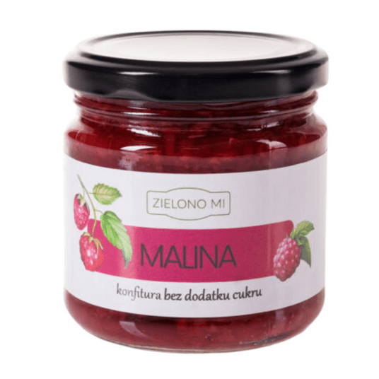 ZielonoMi - Konfitura - Malina bez cukru 195g -zdjęcie numer 1