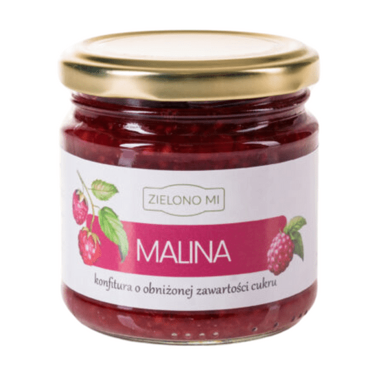 ZielonoMi - Konfitura - Malina niskosłodzona 200g -zdjęcie numer 1