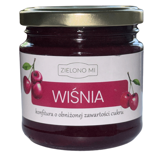 ZielonoMi - Konfitura - Wiśnia niskosłodzona 220g -zdjęcie numer 1