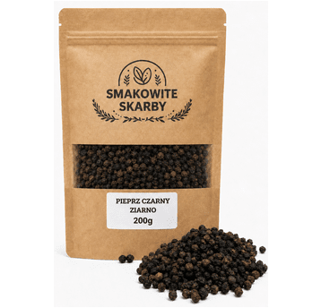 Smakowite Skarby - Pieprz czarny ziarno 200g