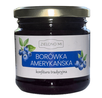 ZielonoMi - Konfitura - Borówka niskosłodzona 220g