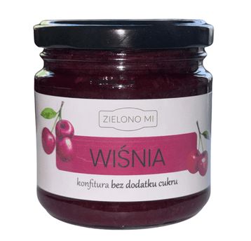 ZielonoMi - Konfitura - Wiśnia bez cukru 210g
