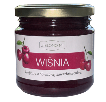 ZielonoMi - Konfitura - Wiśnia niskosłodzona 220g